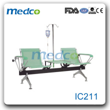 IC211 ¡El superventas! Sillas infusión hospital con acero inoxidable ivpole